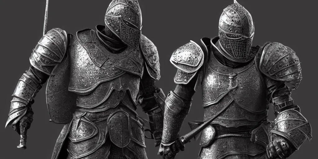 Prompt: a black knight, highly detailed, detailed, fine texture, 3 d render, unreal engine, 3 d character