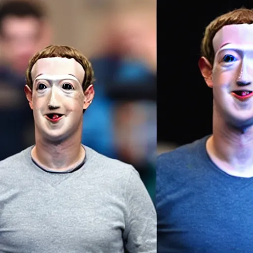Prompt: mark zuckerberg halloween mask