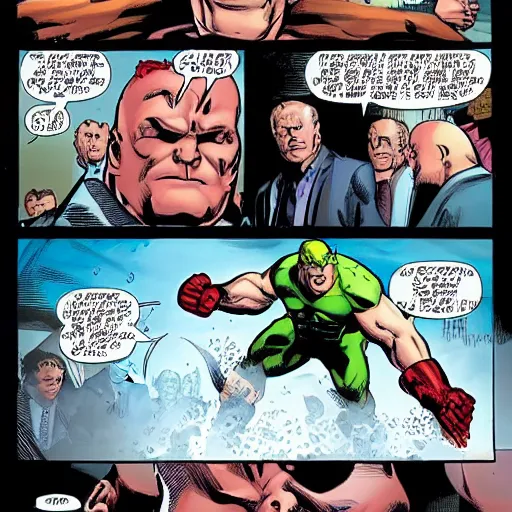 Image similar to brock lesnar in an avengers comic book