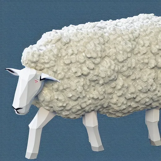 Image similar to a low poly sheep