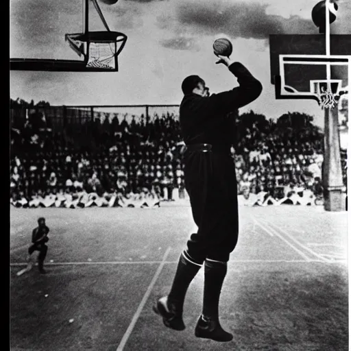 Image similar to hitler playing basketball