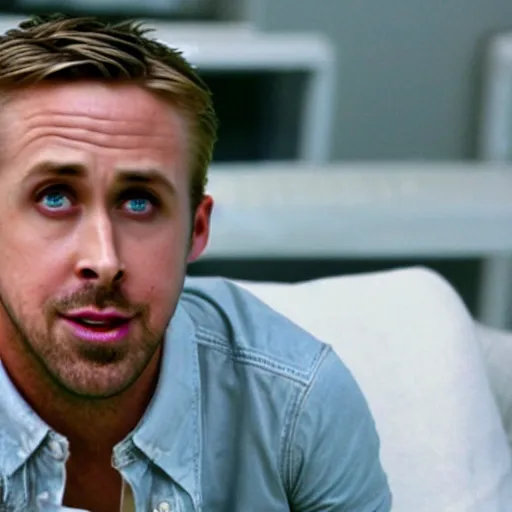 Image similar to ryan gosling, surprised, mouth open