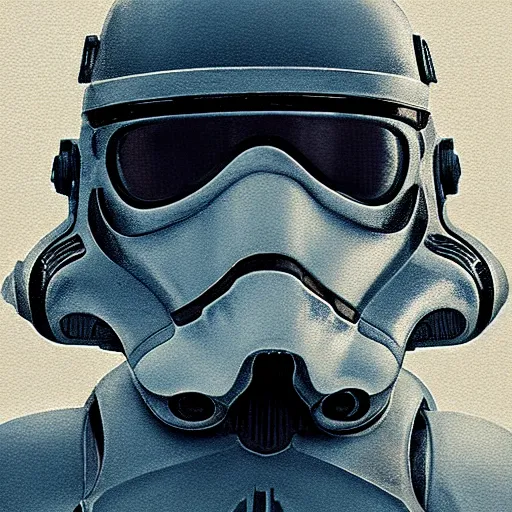 Image similar to Portrait of a Flametrooper, Star wars concept art, trending on cgsociety