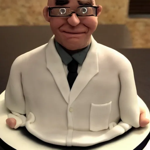 Image similar to a cake with a laboratory technician