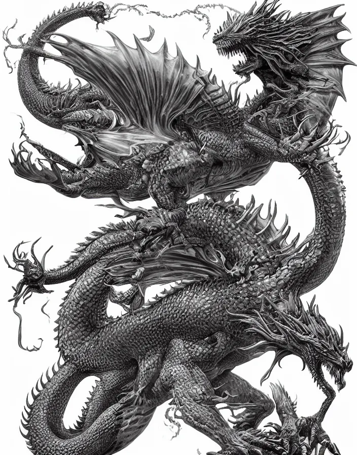 Image similar to hyper detailed industraial & utility dragon by svetlin velinov