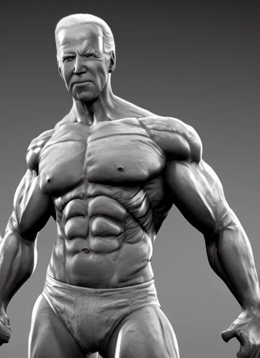 Prompt: muscular heroic Joe Biden, Unreal Engine, Octane Render 3d, cinematic lighting