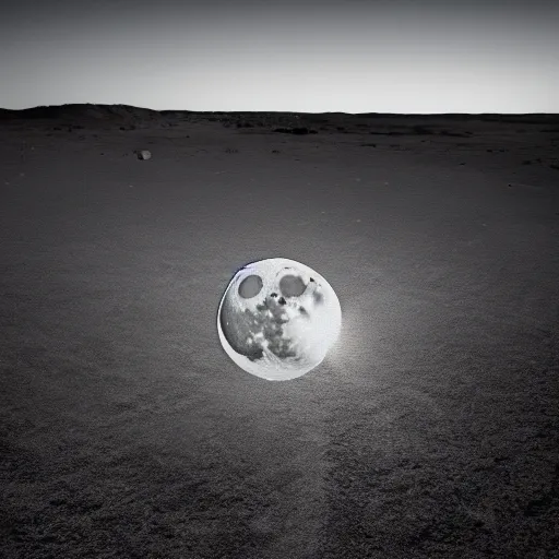 Image similar to award winning photo of the moon crashing on earth