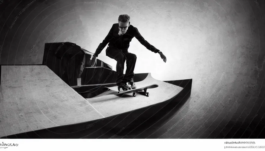 Prompt: man doing a sick trick on his skateboard on top of a open casket at a funeral, realistic photo, moody lighting, award winning photo, contrasting colors