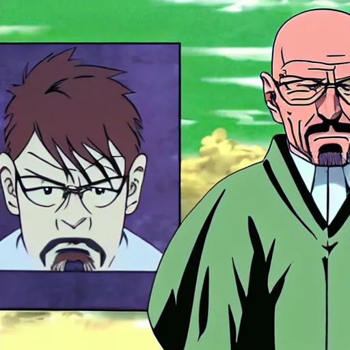 Image similar to screenshot of Walter White in Hunter x Hunter (2011)