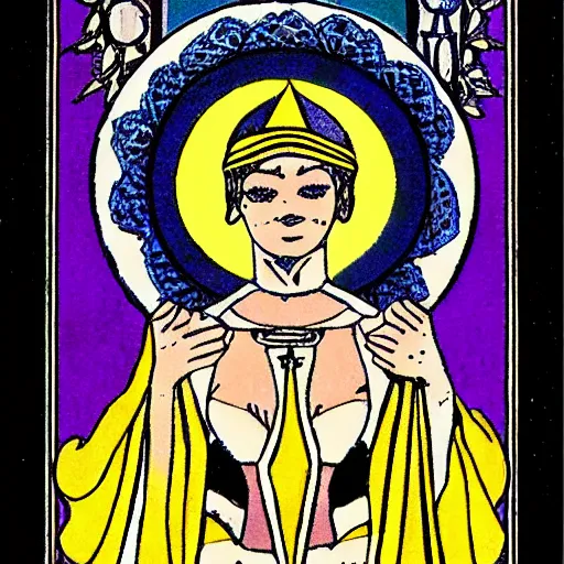 Prompt: tarot card the priestess