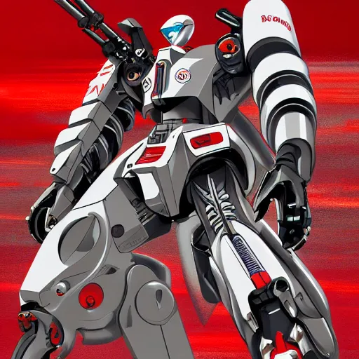 Prompt: ruger redhawk 3 5 7 8 shot revolver mobile combat suit firearm rococo robot, biomechanical, handgun mecha android, detailed illustration, concept art, smooth, sharp focus, by rem koolhas, bandai macross box art