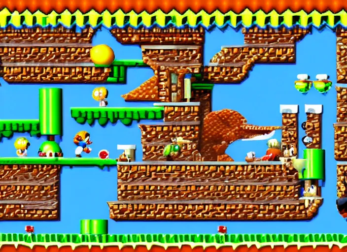 Image similar to Screenshot from Super Mario Bros 4, N64 (1999)