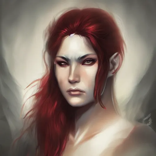 Image similar to warrior woman portrait Inspired by Charlie Bowater,George Rutkowski