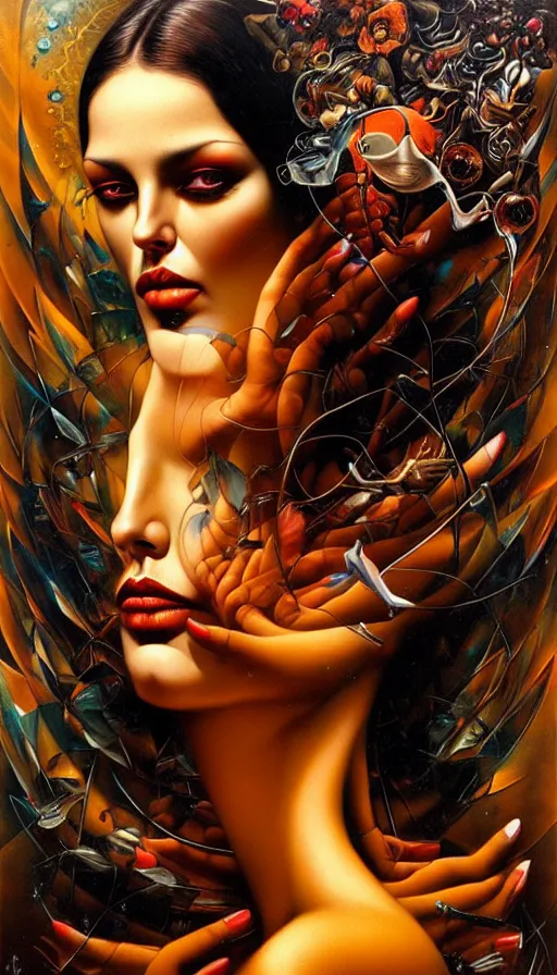 Image similar to the two complementary forces that make up all aspects and phenomena of life, by Karol Bak