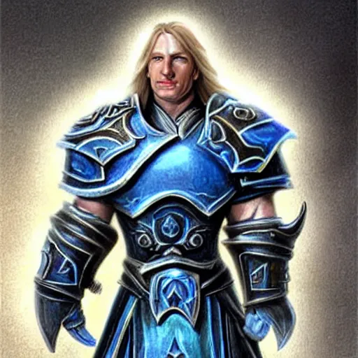 Image similar to arthas menethil realistic