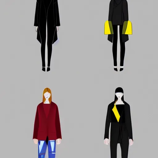 Image similar to balenciaga vetements fashion influencer character minimalistic illustration. popular on pixiv