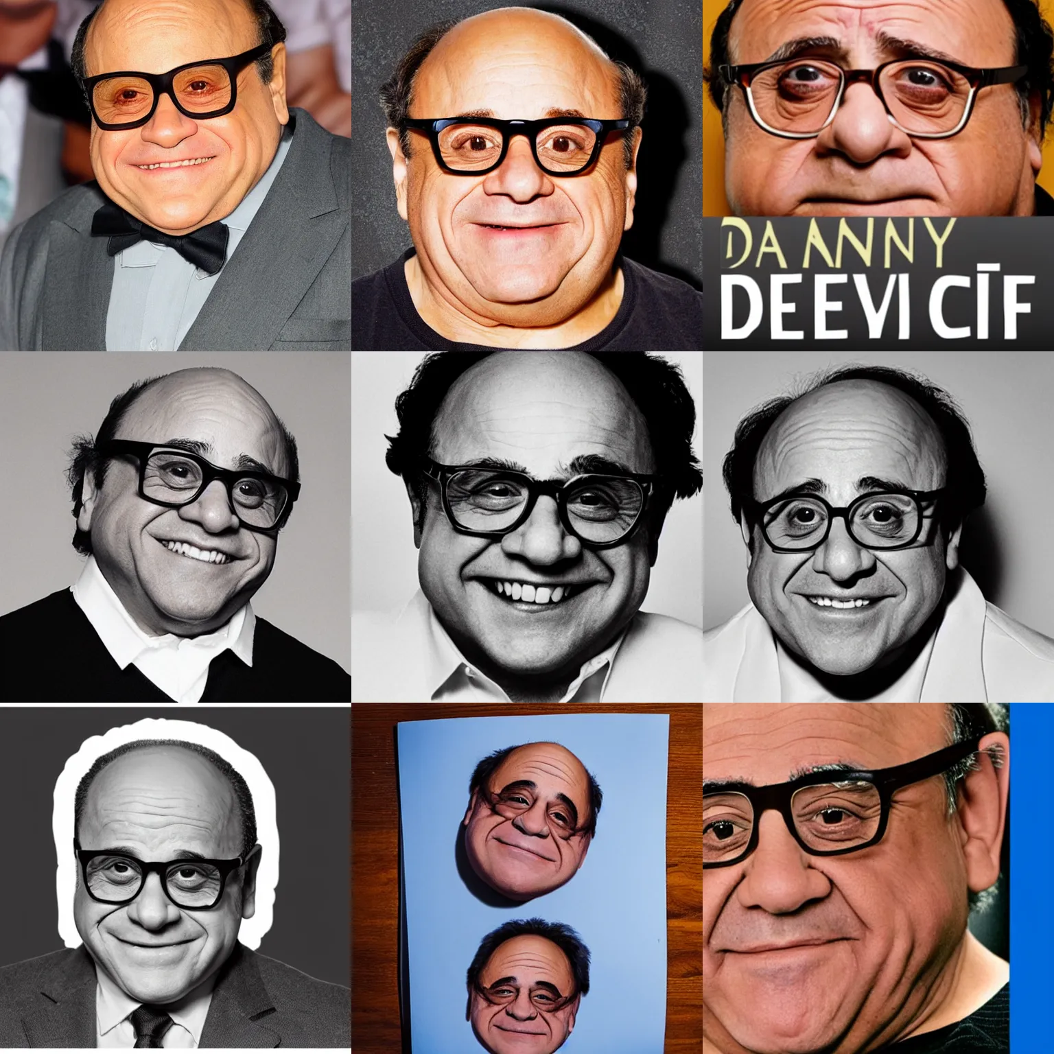 Prompt: photograph of danny devito face on a piece of meat
