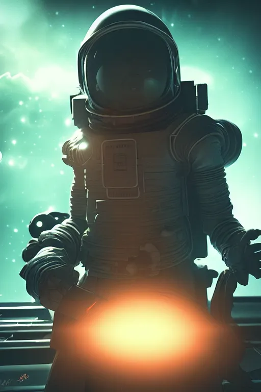 Image similar to Space Horror movie poster by Akari Toriyama, cinematic, anime, unreal engine, rim lighting