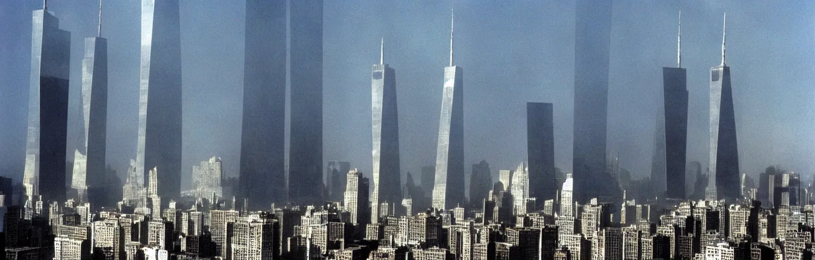 Image similar to “The Twin Towers transform into Giant Robots and ready themselves for battle TOHO Gettyimages September 11 2001 hq ap photos CNN”