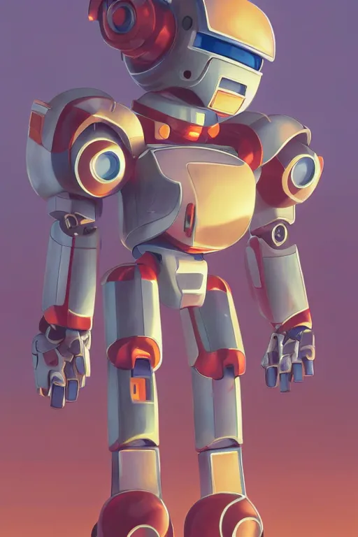 Image similar to metabots medabots medarotto medarot robot minimalist comics, behance hd by jesper ejsing, by rhads, makoto shinkai and lois van baarle, ilya kuvshinov, rossdraws global illumination ray tracing hdr radiating a glowing aura