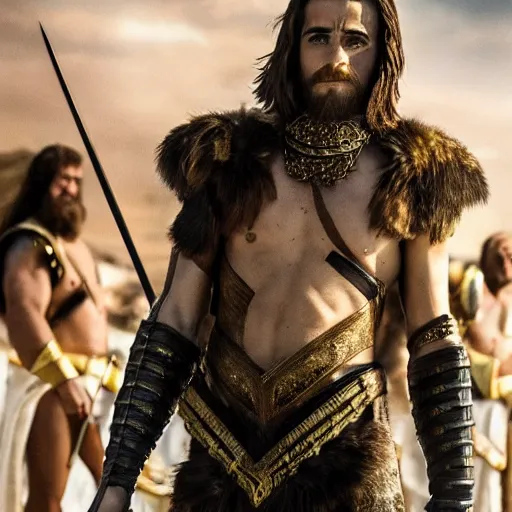 Prompt: emma watson as king leonid from the 3 0 0 spartans, movie poster. symmetry, awesome exposition, very detailed, highly accurate, professional lighting diffracted lightrays, 8 k, sense of awe