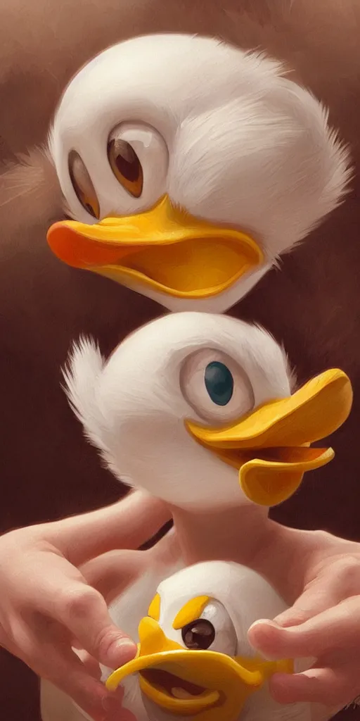 Image similar to realistic photography of a terrified donald duck eating hard boiled eggs, deep focus, intricate, elegant, highly detailed, digital painting, artstation, concept art, matte, sharp focus, illustration, art by artgerm and greg rutkowski and alphonse mucha