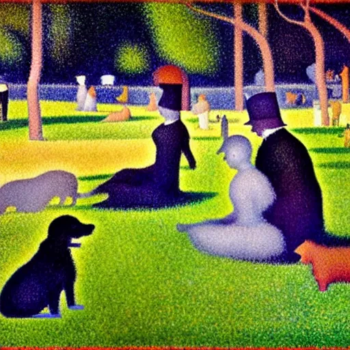Prompt: the pet your parents wouldn't let you keep, painting by georges seurat, award winning art, 8 k, 4 k