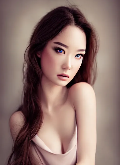 Image similar to a gorgeous female photo, professionally retouched, soft lighting, realistic, smooth face, full body shot, torso, dress, perfect eyes, wide angle, sharp focus on eyes, 8 k, high definition, insanely detailed, intricate, elegant, artgerm and jason chan and mark litvokin