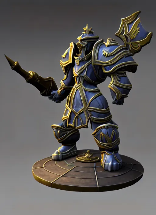 Image similar to stl fantasy miniature, 3 d render, activision blizzard style, michael vicente