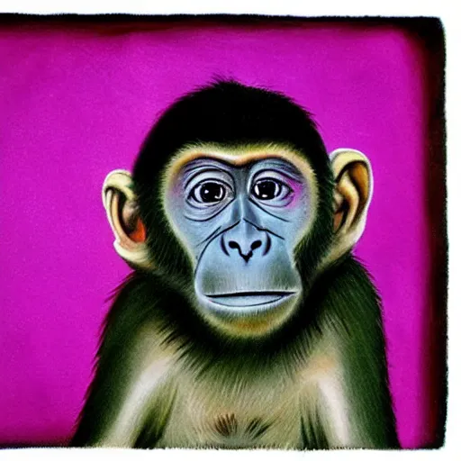 Image similar to a surrealist monkey