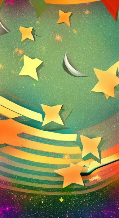 Image similar to shooting stars app background artwork, digital art, award winning