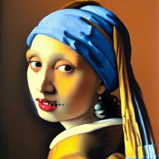 Image similar to a Vermeer portrait painting of rapper YEAT, detailed, realistic