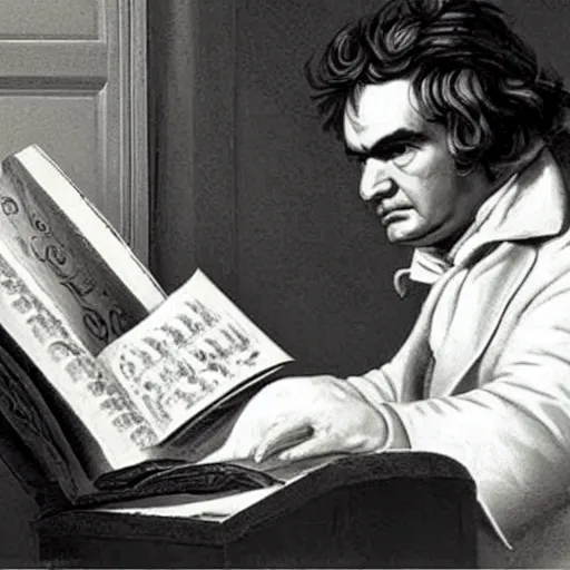 Prompt: beethoven in bonanza