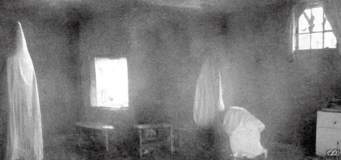 Image similar to real ghost photograph caught in house