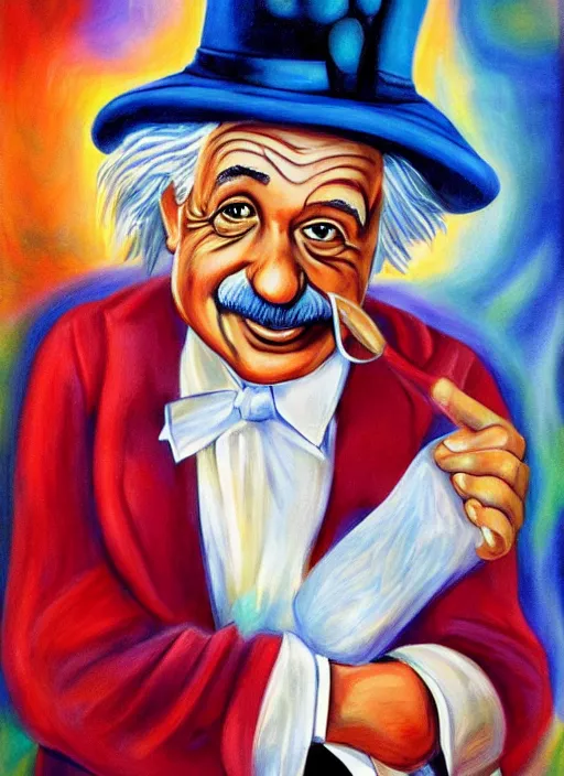 Image similar to portrait of albert einstein dressed as a disney genie, by julie bell