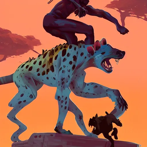 Prompt: fela kuti riding an hyena, vector minimalist, loftis, cory behance hd by jesper ejsing, by rhads, makoto shinkai and lois van baarle, ilya kuvshinov, rossdraws global illumination