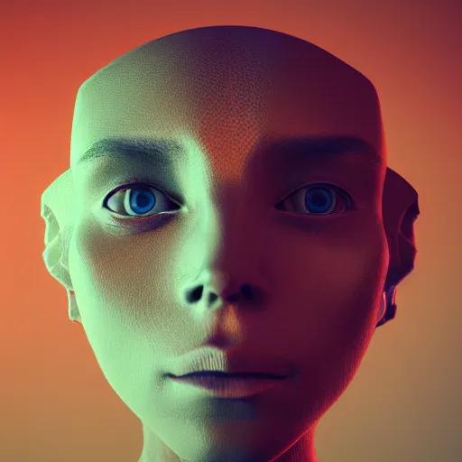 Image similar to a portrait of a cyborg folding origami, octane, 3 d render, beautiful artwork, rendered by beeple