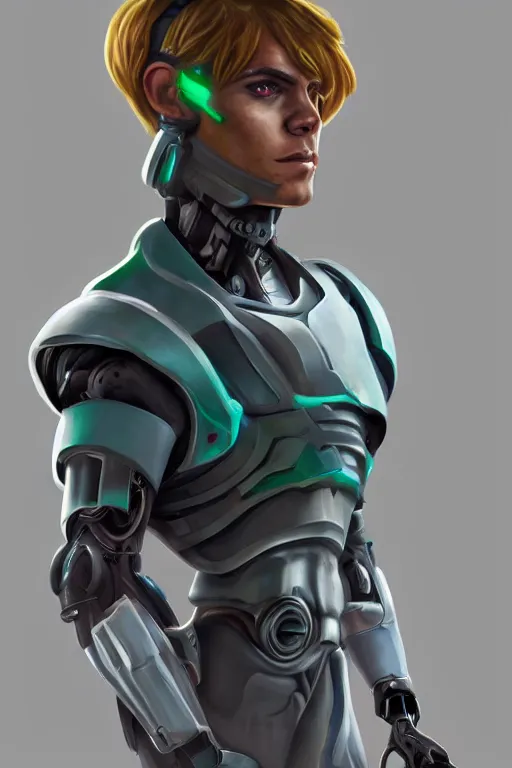 Image similar to a portrait of cyborg Link , concept art, trending on artstation 3D.