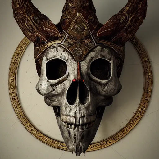 ancient slavic tribal shaman animal skull mask | Stable Diffusion | OpenArt