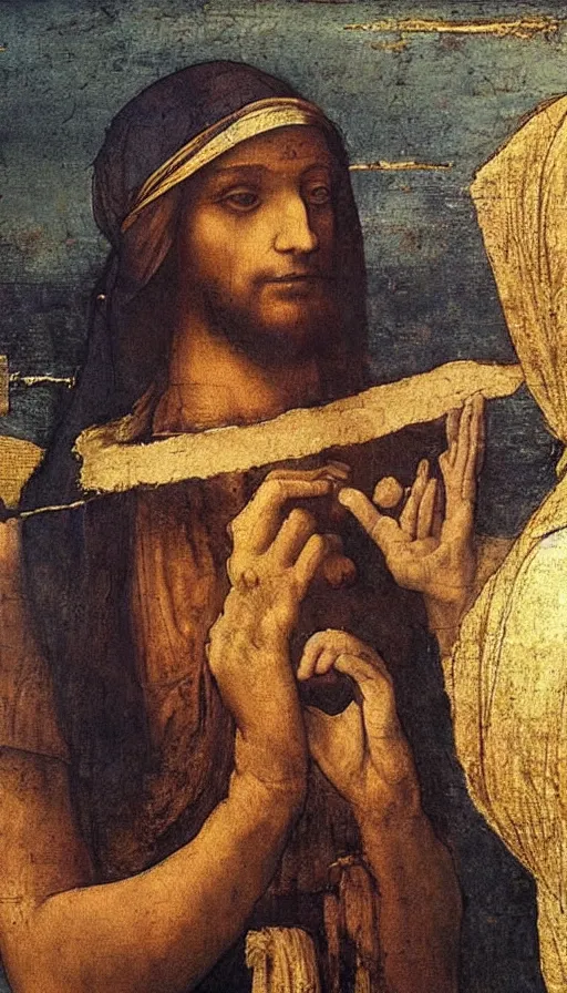 Prompt: portrait of isis recruitment video blooper, by leonardo da vinci ’ s equally talented but less famous cousin