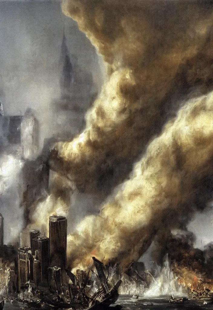 Image similar to world trade center september 1 1 attacks by theodore gericault