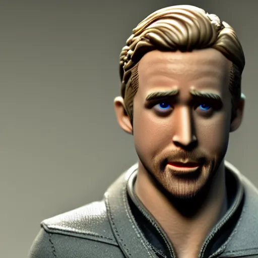 Image similar to ryan gosling amiibo, studio lighting, highly detailed, rtx, 8 k, unreal engine 5,