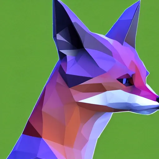 Prompt: fox lowpoly