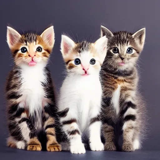 Image similar to cute kittens, studio photo