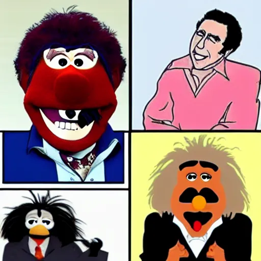 Prompt: seinfeld as muppets