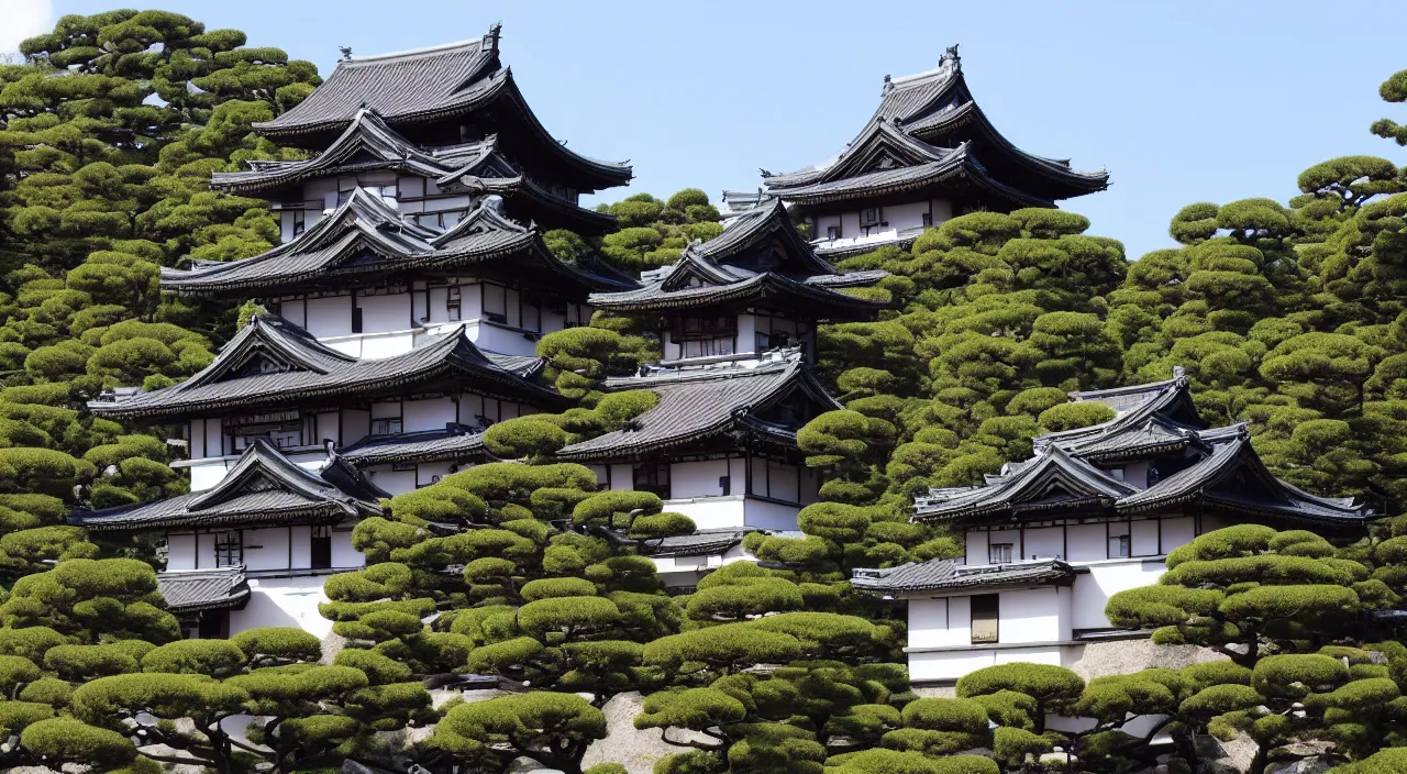 Prompt: a Japanese castle