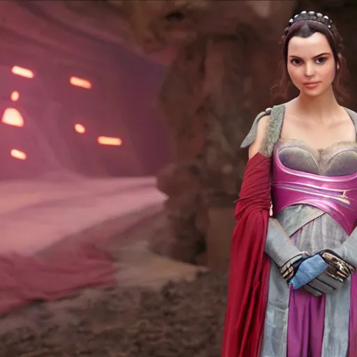 Image similar to victoria justice as princess padme in star wars episode 3, 8 k resolution, cinematic lighting, anatomically correct