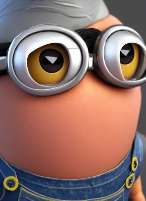 Prompt: detailed 3d render of the Muscular Minion, close up, liflike textures, realistic, extreme detail, high resolution, fine character detail