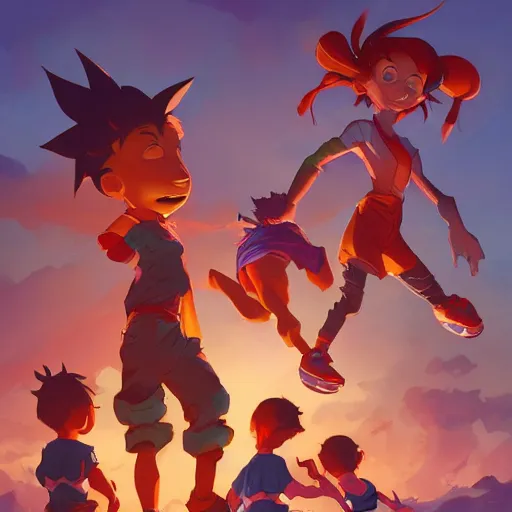 Image similar to hero world rugrats, behance hd by jesper ejsing, by rhads, makoto shinkai and lois van baarle, ilya kuvshinov, rossdraws global illumination