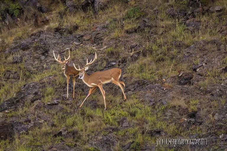 Image similar to taking from above, many mobs of indian tribes are chasing golden - horned deer. high detail, photorealistic, good lighting, unbelievable.